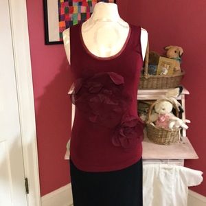 Front Flower Embellished Tank
